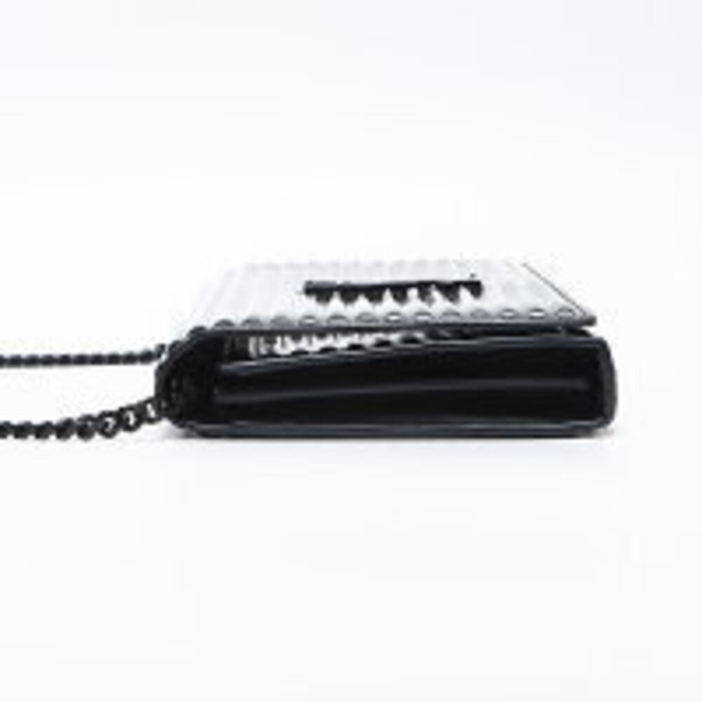 Yves Saint Laurent Patent Vernis Loulou Enamel Chain Shoulder Bag Black - Picture 4 of 13